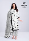 Aaliza Black And White Vol 4 By Deeptex Readymade Cotton Kurti Set
